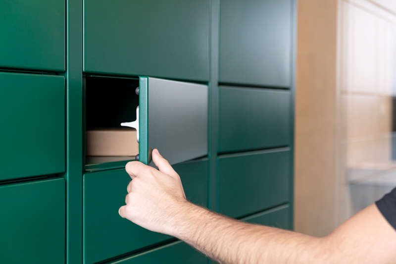 Objekt-Fotografie, Paketfach, grün